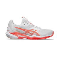 Asics Solution Speed FF 3  Clay White/Sun Coral Women's Tennis Shoe
