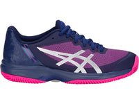 Gel-Court Speed Clay Blue Print/Pink Glo Women Tennis Shoes