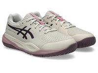 Asics Gel Resolution X GS Soft Oat/Dark Aubergine Junior Tennis Shoe