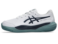 Asics Gel Resolution X GS Clay White/Midnight Junior Tennis Shoe