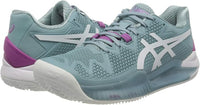 Asic Gel Resolution 8 Smoke Blue/White  Women Tennis Shoe