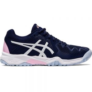 Asics Gel-Resolution 8 Peacoat Cotton Candy Junior Tennis Shoes
