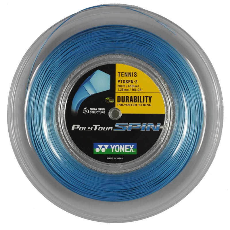 Yonex Poly Tour Spin 16L 1.25mm Tennis Strings Set 