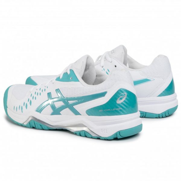 Asics Gel – Challenger 12 White Techno Cyan HC Women’s Tennis Shoes