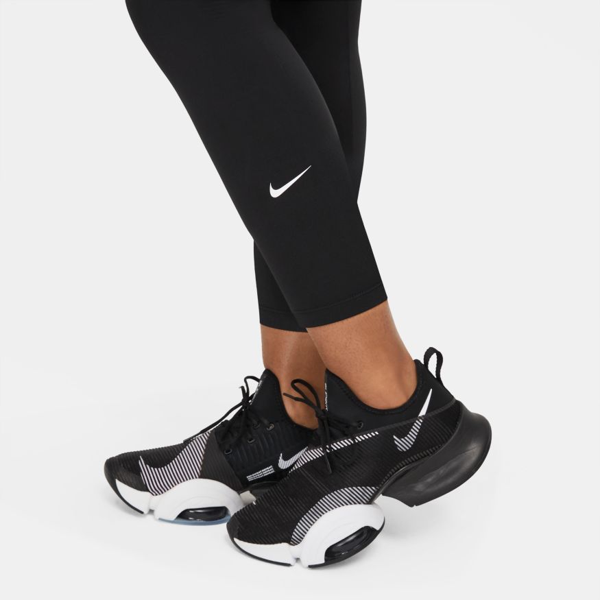 Nike One Mid-Rise Crop Tights 2.0 Black/White XS at  Women's Clothing  store