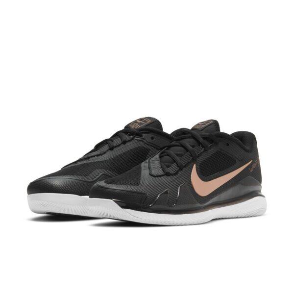 NikeCourt Air Zoom Vapor Pro Black/Red Bronze Womens HC Tennis Shoe
