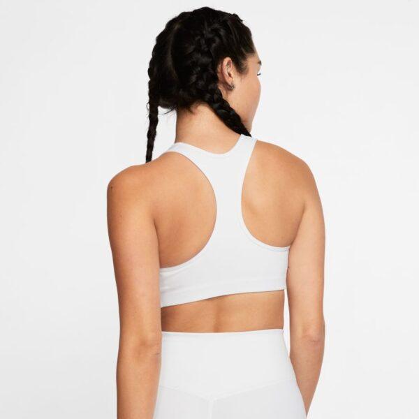 Nike Swoosh Women’s Medium-Support 1-Piece Pad Sports Bra White