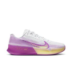 NikeCourt Air Zoom Vapor 11 White/Citron Tint Fuchsia Dream Black  (HC) Women’s Tennis Shoe (US 9.5 Only)
