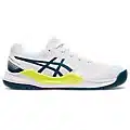 Asics Gel Resolution 9 Soothing White/Restful Teal Junior Tennis Shoe (SZ 4 Only)