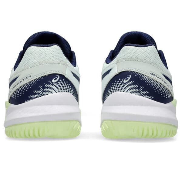 Asics Gel Resolution 9 Soothing Pale Mint/Blue Expanse Junior Tennis Shoe