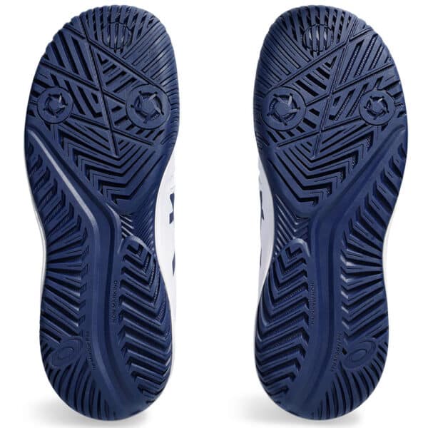 Asics Gel Resolution 9 Soothing White/Blue Expanse Junior Tennis Shoe
