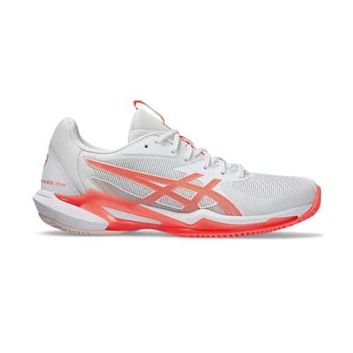 Asics Solution Speed FF3 White/Sun Coral Clay Women’s Tennis Shoe