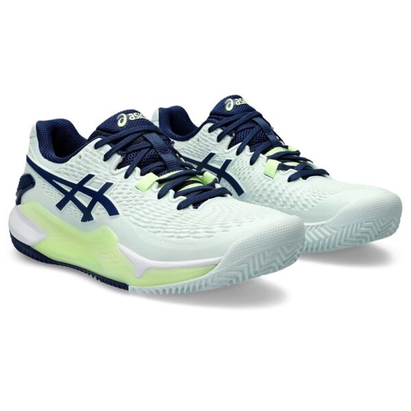 Asics Gel Resolution 9 Pale Mint / Blue Expanse Clay Women’s Shoe